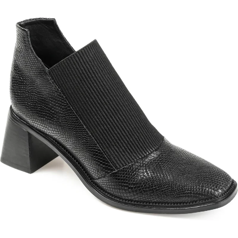 Boots for winding icy trails -Journee Signature Womens STYLLA Leather Square Toe Chelsea Boots