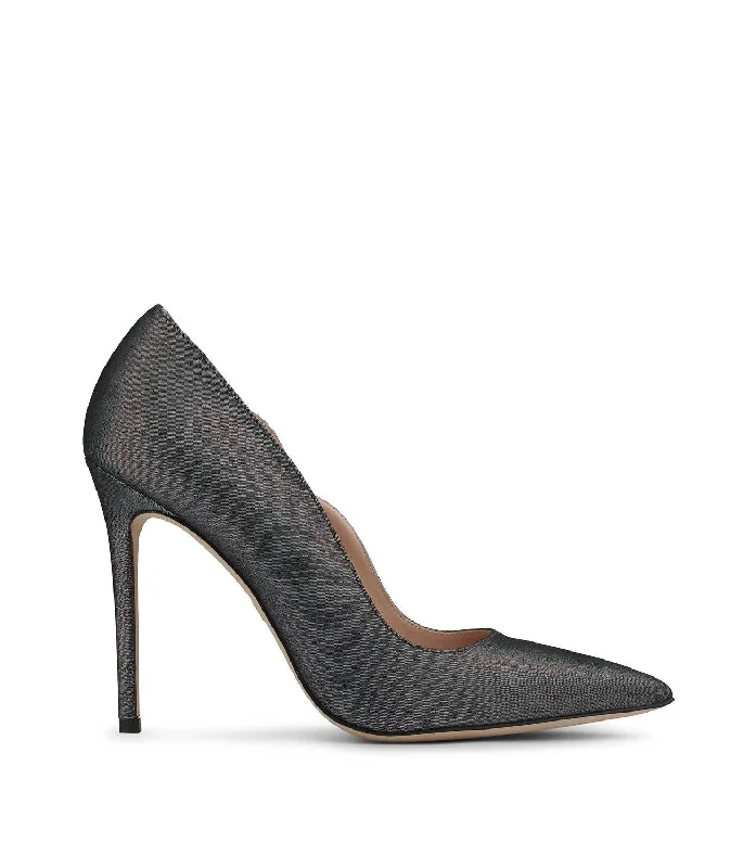 Stylish high heels for urban strolls-Women's Grace Holographic Stiletto Heel Pumps In Black Grey