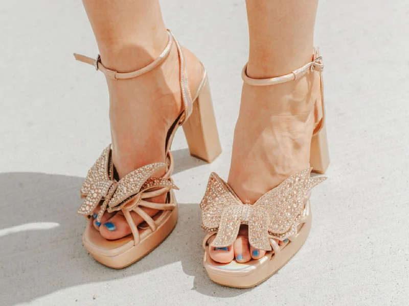 Cushioned high heels for gentle evenings-Jeffrey Campbell: Fantasies in Rose Gold