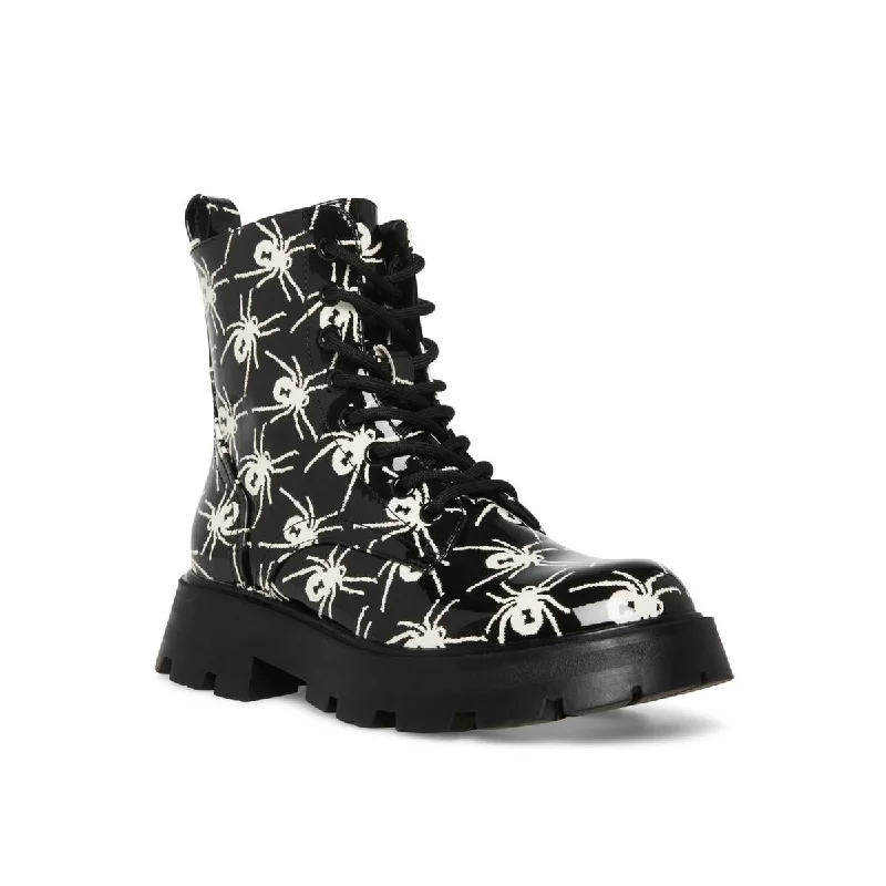 Boots with solid sole grips -Betsey Johnson Womens Johnny  Combat & Lace-up Boots