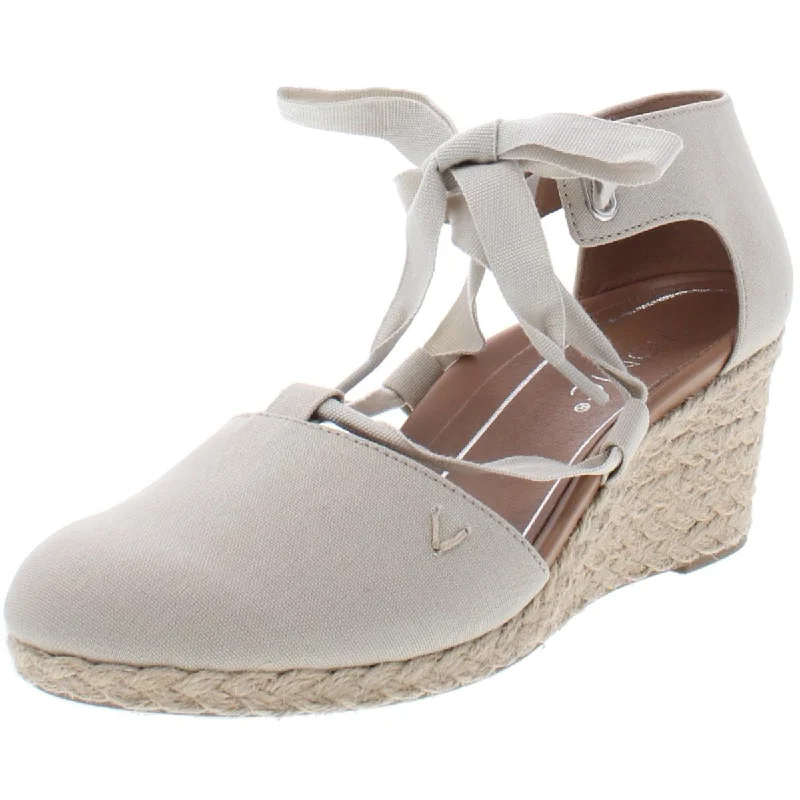 Cushioned high heels for soft nights-Kaitlyn Womens Canvas Platform Wedge Heels