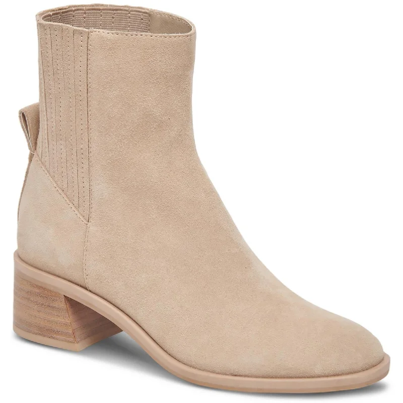 Boots with airy gel cushioning -Dolce Vita Womens Linny H2O Suede Pull On Chelsea Boots