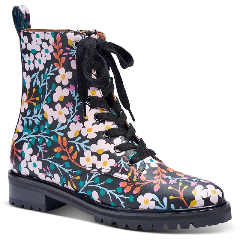 Boots with sparkling bead trims -Kate Spade New York Womens Jemma Lugged Sole Ankle Combat & Lace-up Boots