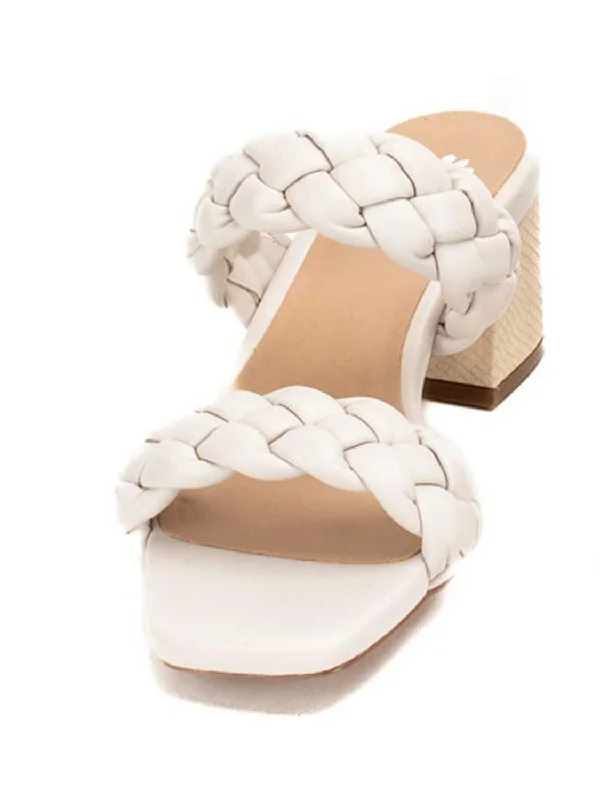 Comfortable high heels for warm strolls-Ceana Braided Strap Heel In Ivory