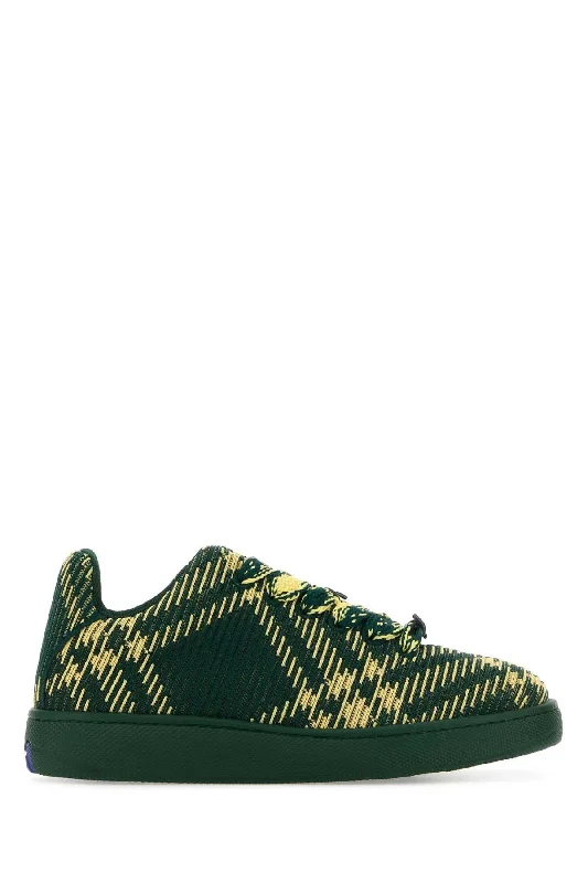 Shoes with pelt weave -BURBERRY Embroidered Fabric Box Sneakers for Men