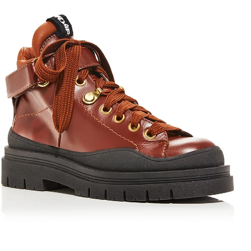 Boots with comfy sole fabrics -See by Chloe Womens Jolya Leather Outdoor Hiking Boots