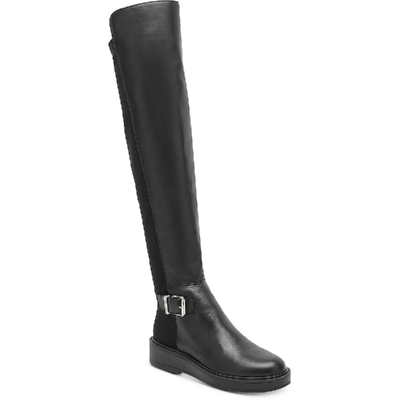 Boots with bouncy sole layers -Dolce Vita Womens Ember Leather Tall Over-The-Knee Boots