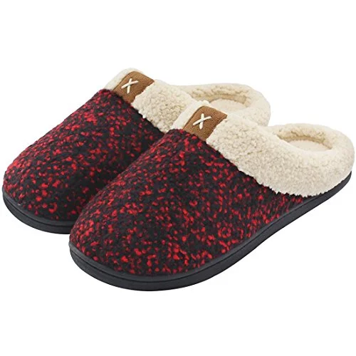 Slippers with slit tops -Unisex Cozy Memory Foam House Slippers