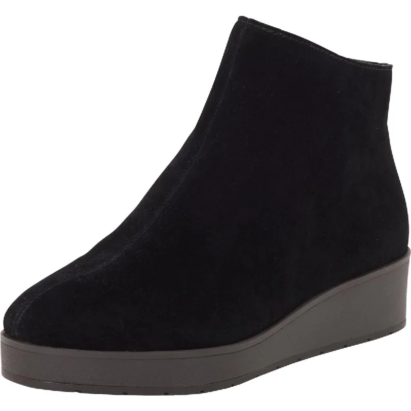 Boots with artsy heel designs -Lucky Brand Womens Karmeya Suede Wedge Platform Boots