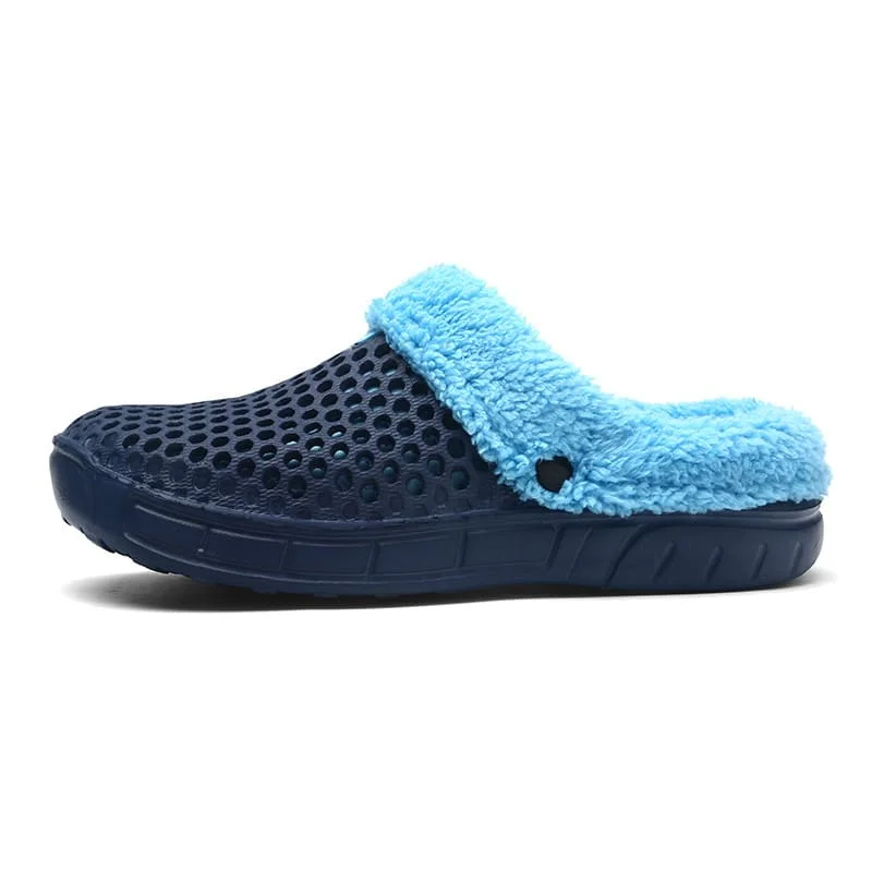 Slippers with quiet calm -Tiosebon Unisex  Outdoor Fuzzy Slippers