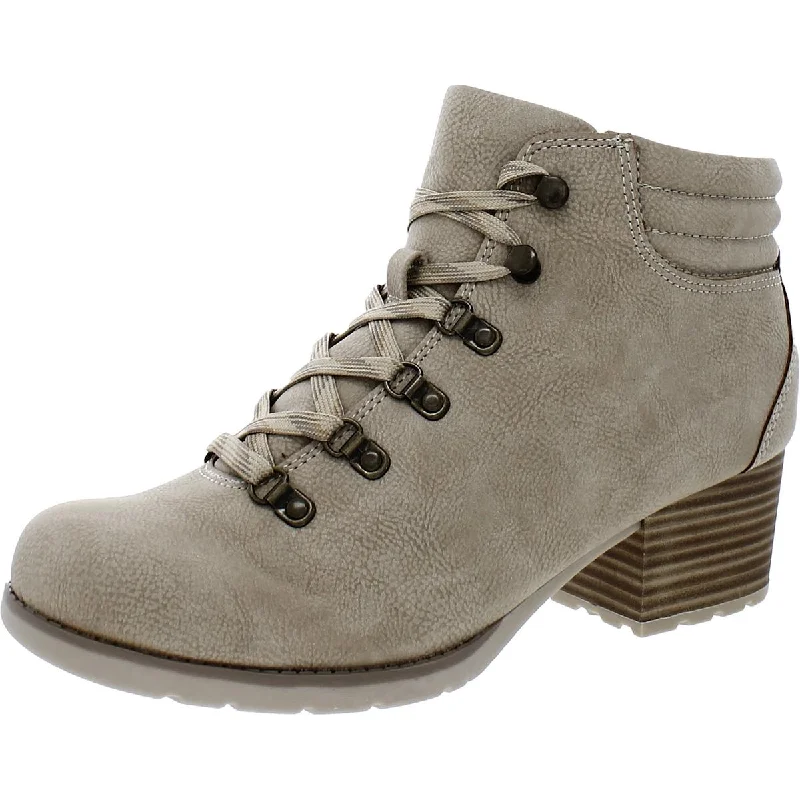 Boots for easy winter vibes -B.O.C. Womens Alder Faux Leather Block Heel Hiking Boots