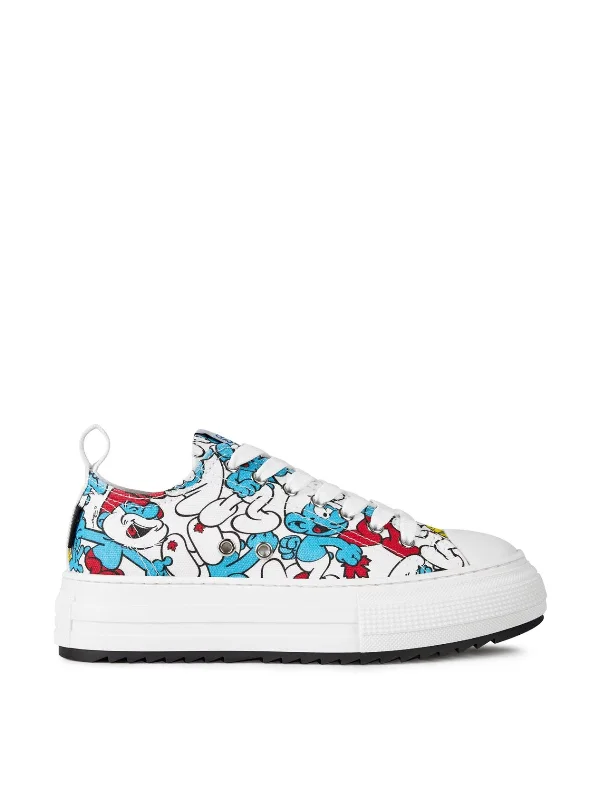 Slip-on shoes for swift runs -DSQUARED2 Smurfs Low Top Sneakers for Women