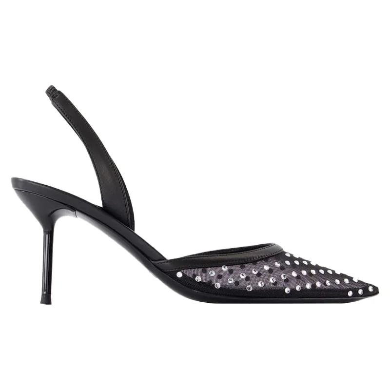 Cheap high heels for everyday wear-Lidia Slingback 70 Pumps - Paris Texas - Synthetic - Black