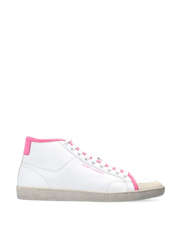 Shoes for damp trail days -SAINT LAURENT Mid-Top Logo Sneakers for Women