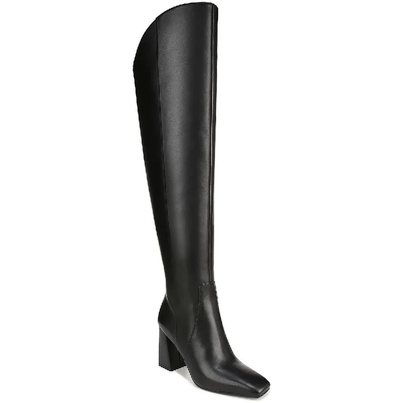 Boots with quirky heel textures -Naturalizer Womens Lyric Leather Over-The-Knee Boots