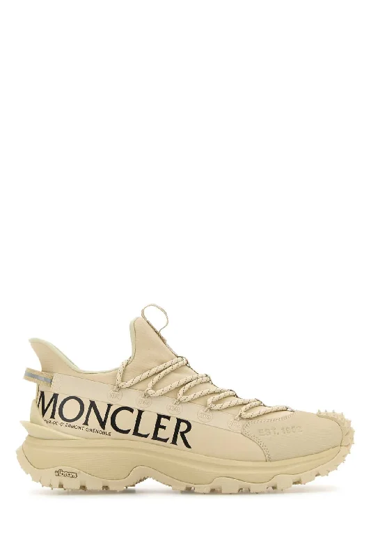 Slip-on shoes for escapes -MONCLER Beige Fabric and Rubber Trailgrip Lite2 Sneaker for Women