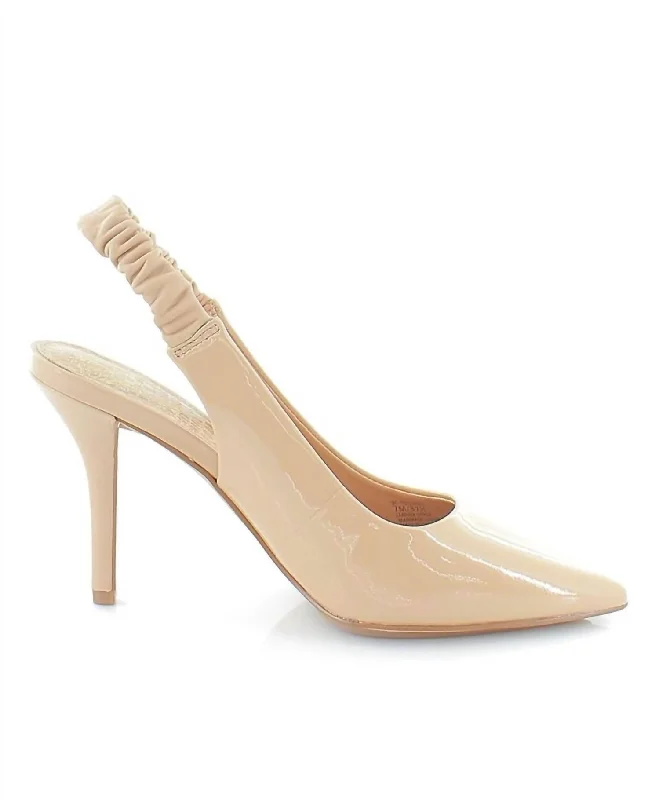 Breathable high heels for warm nights-Tolinnis Heel In Sandstone