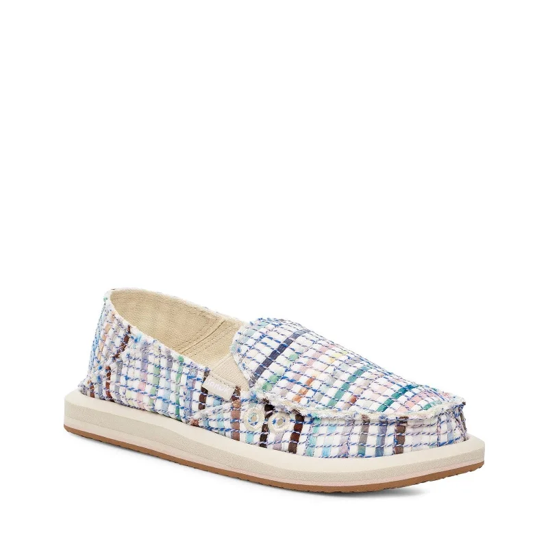 Durable loafers for daily evenings-Women's Shoes Sanuk DONNA WATERCOLOR Sidewalk Surfer Loafers 1154852 BLUE MULTI