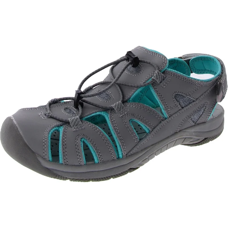 sandals with cross straps-Eddie Bauer Womens Mary Closed Toe Bungee Cord Sport Sandals