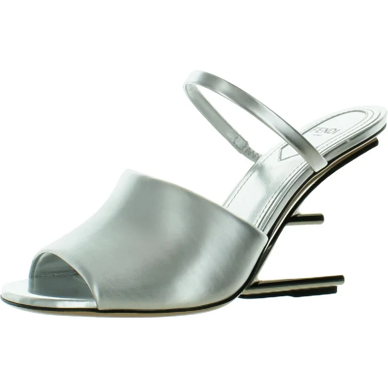 sandals for a cool and casual summer look-Fendi Womens No material tag Metallic Mule Sandals