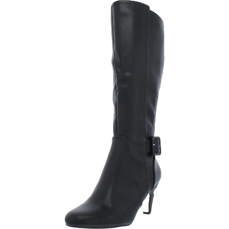 Boots with reinforced heel edges -Bella Vita Womens Troy II Leather Almond Toe Knee-High Boots