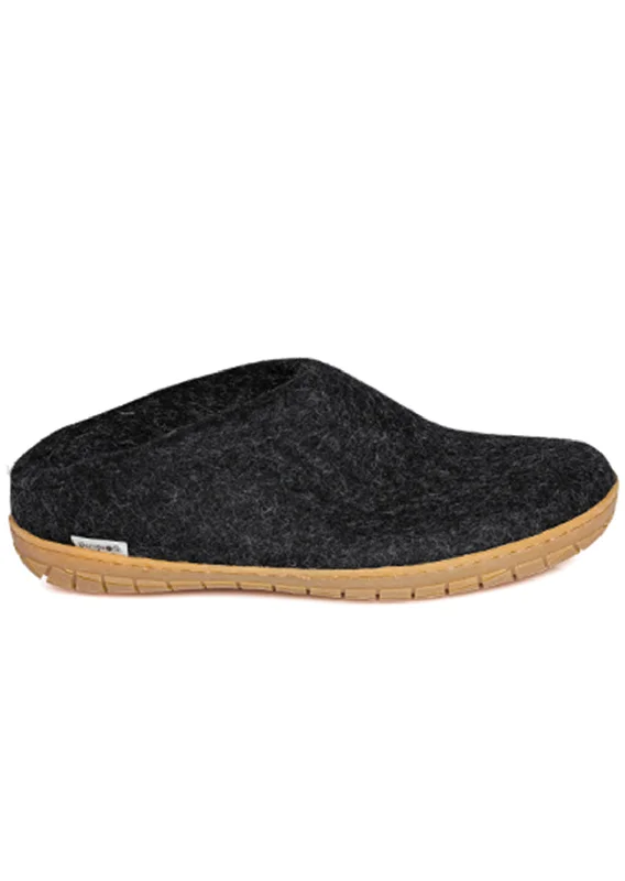 Slip-on slippers for fast naps -Glerups Unisex Natural Rubber Open Heel Slippers