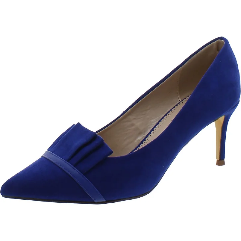 Soft high heels for warm evenings-Journee Collection Womens Faux Suede Cushioned Footbed Pumps