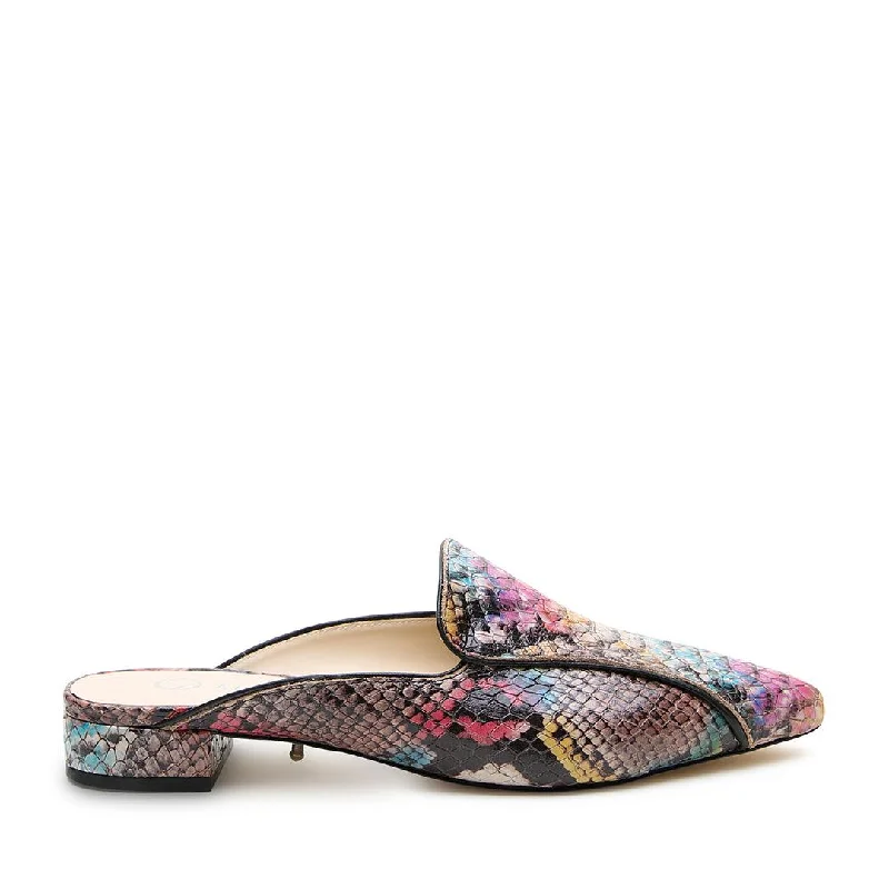 Durable loafers for busy nights-Painted Snake Pointed Loafer