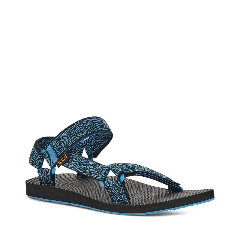 sandals with elegant wedge heel-Men's Shoes Teva ORIGINAL UNIVERSAL Strappy Sandals 1004006 RIPPLE CENDRE BLUE