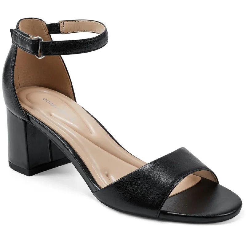 Affordable high heels for budget evenings-Easy Spirit Womens DAVEN Leather Open Toe Pumps