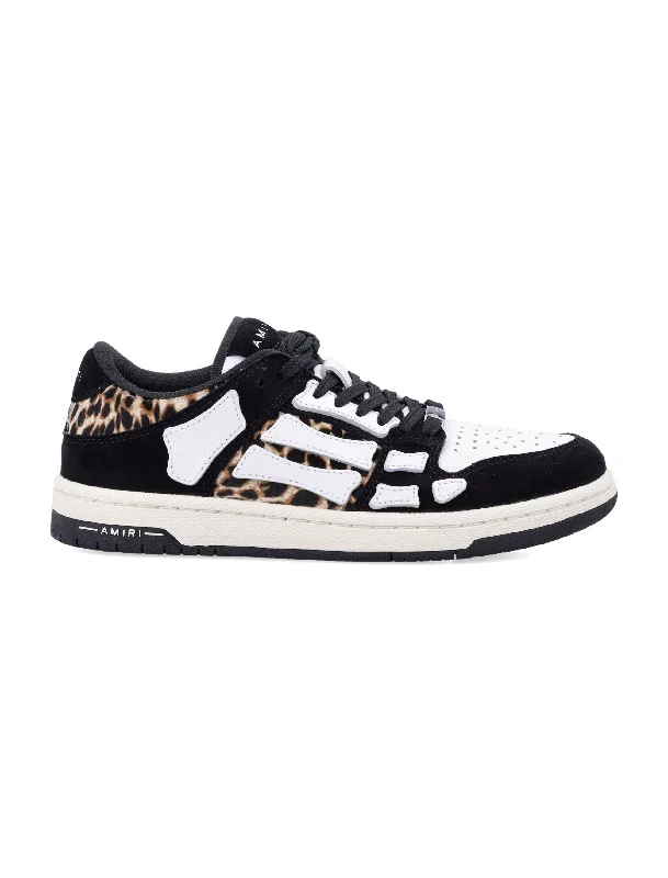 Gift shoes for cheap swaps -AMIRI Leopard Print Skel-Top Low Sneakers for Men