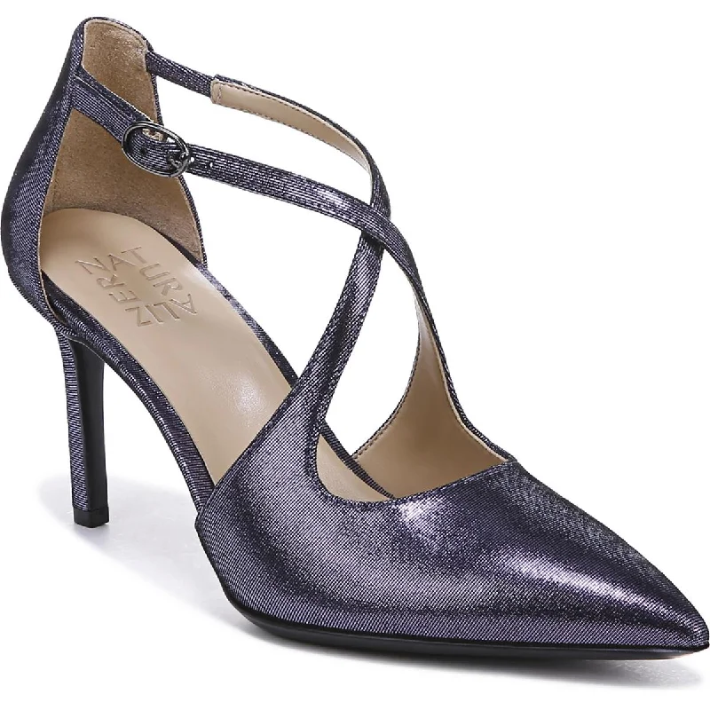 Breathable high heels for airy evenings-Naturalizer Womens Anne Leather Ankle Strap Pumps