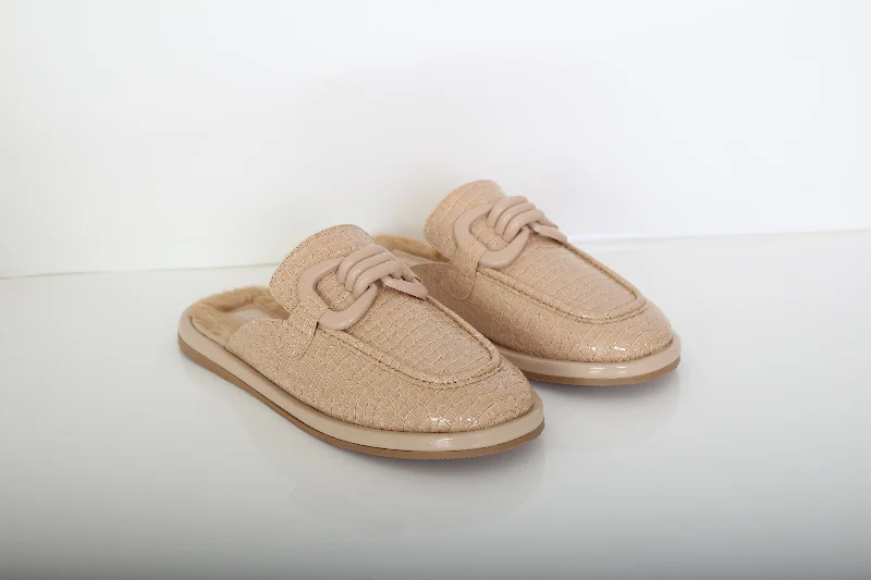 Slippers for home gigs -FLORA - CLOSED SLIPPER FUR