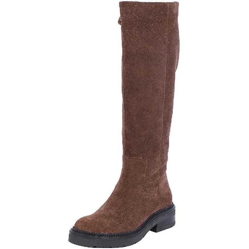 Boots for indoor snow lounging -Gentle Souls by Kenneth Cole Womens Wendy Leather Block Heel Knee-High Boots