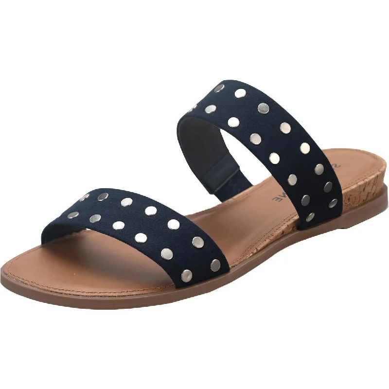 sandals with fun buckle details-Sun + Stone Womens SS EASTEN Woven Slip On Flat Sandals