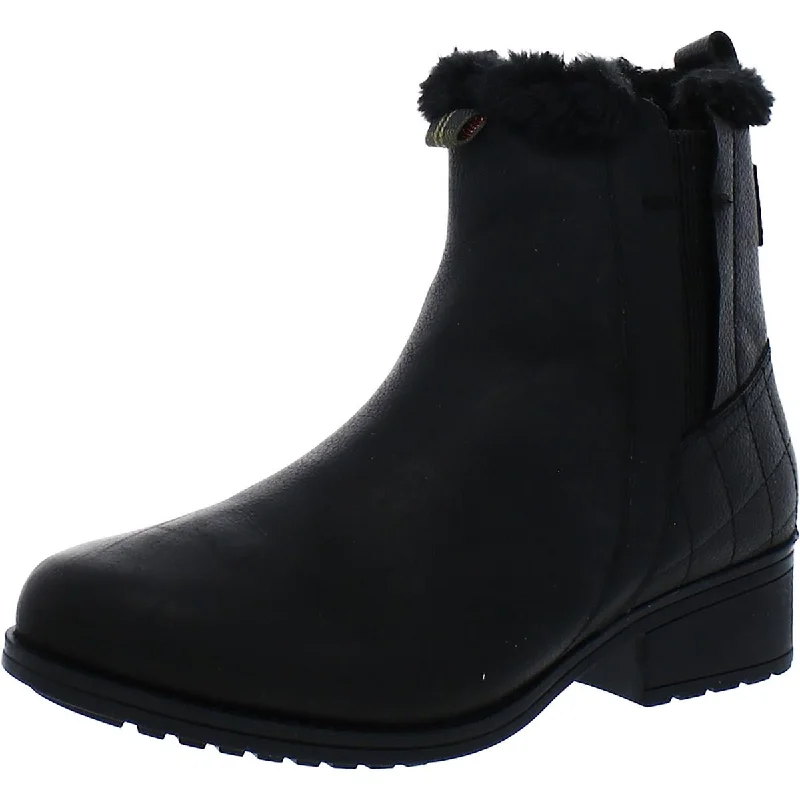 Boots with sleek heel textures -Barbour Womens Leather Slip On Chelsea Boots