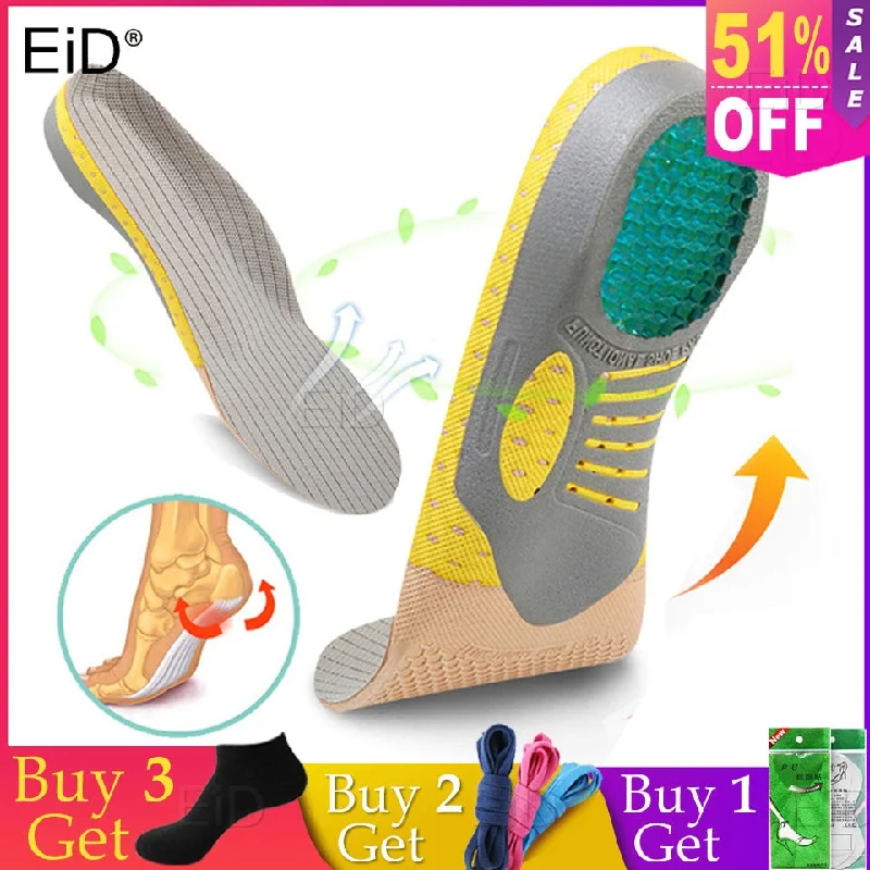 EiD PVC Orthopedic Insoles Orthotics flat foot Health Sole Pad for Shoes insert Arch Support pad for plantar fasciitis Feet Care