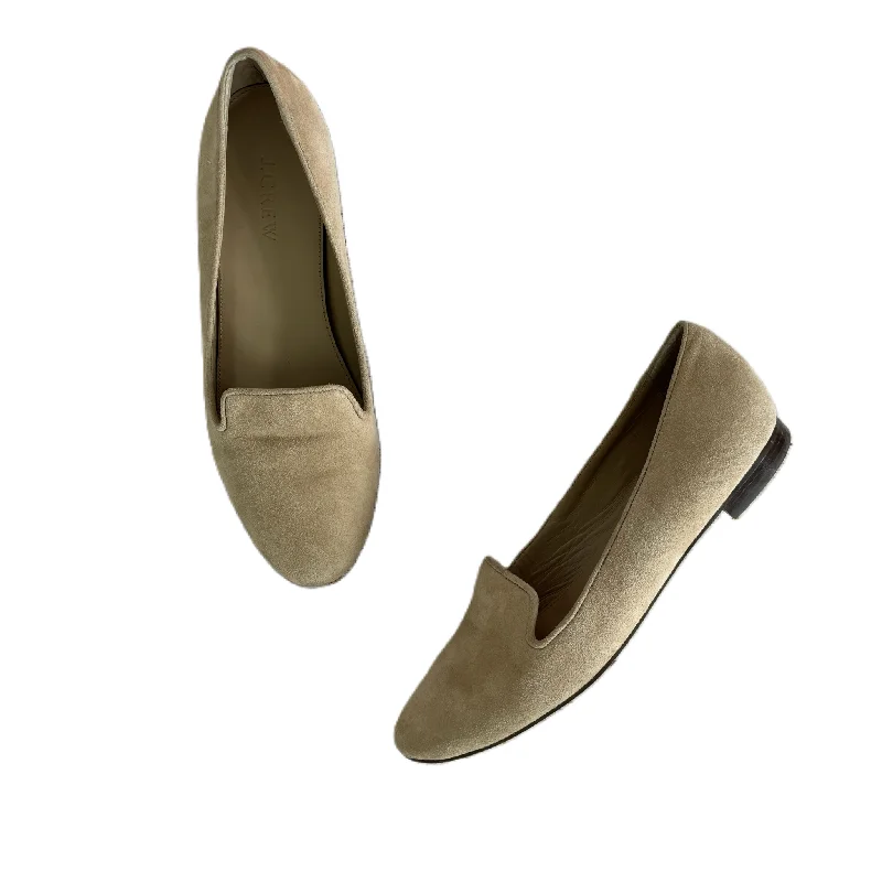 Flats with solid footbed cushioning -Shoes Flats By J. Crew In Tan, Size: 8