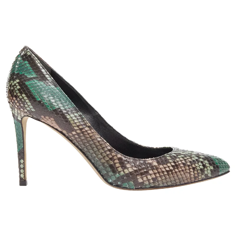 Affordable high heels for family evenings-Gucci exclive scaled leather classic heel pumps