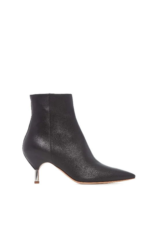 Boots with high-grip soles -Valeria Ankle Boot in Black Leather