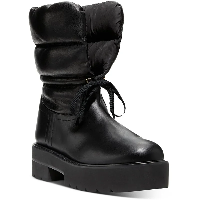 Boots for long snow strolls -Stuart Weitzman Womens Tyler Ultralift Leather Slip On Mid-Calf Boots