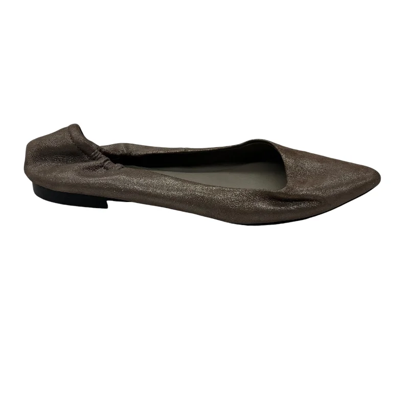 Flats for women with toe padding -Shoes Flats By Isola In Taupe, Size:9