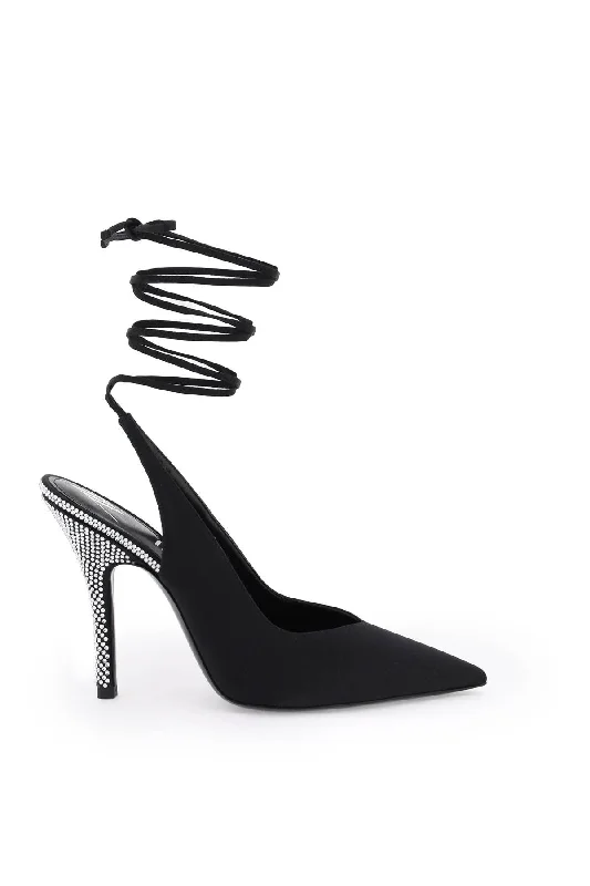 Soft high heels for gentle nights-The Attico Venus Slingback Pumps