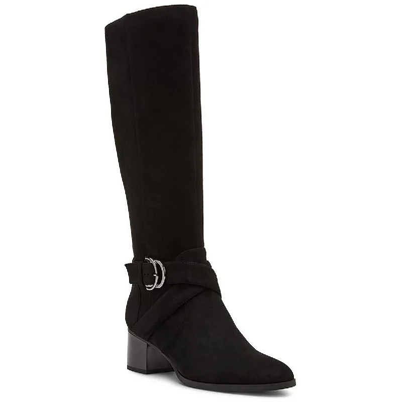 Boots for all-day frost ease -Anne Klein Womens Maelie Faux Suede Tall Knee-High Boots