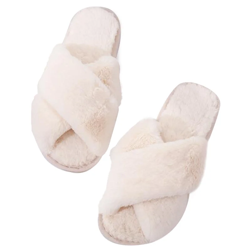 Slippers for cold calm -New Cross Plush Slippers