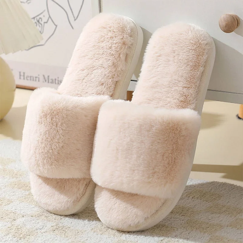 Slippers for home hush -Chic Fuzzy Slippers