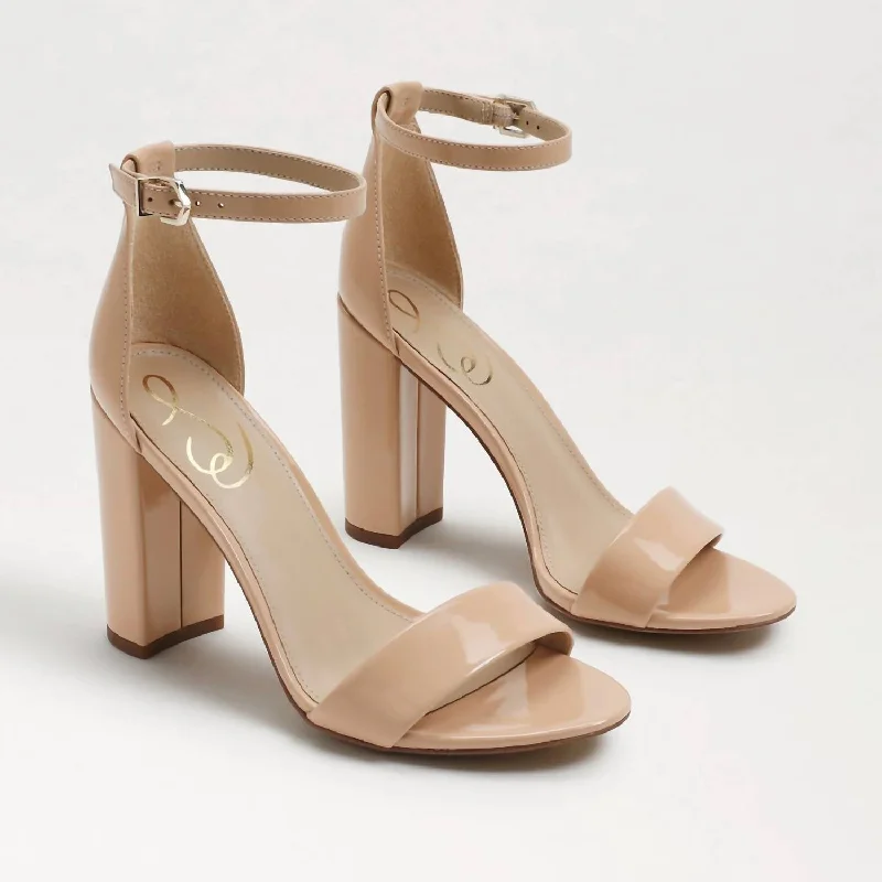 Cushioned high heels for soft nights-Yaro Heel In Beige Blush Patent