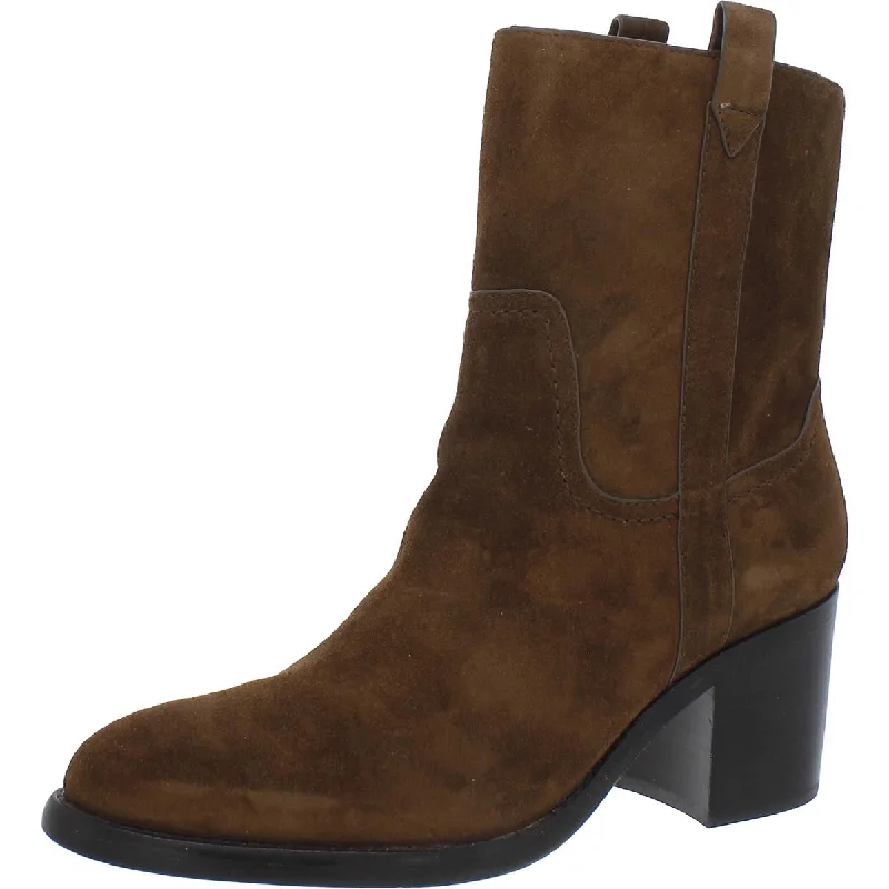 Boots with breezy sole linings -Veronica Beard Womens Carmen Suede Dressy Mid-Calf Boots