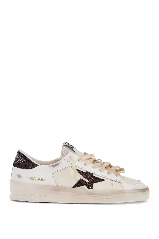 Shoes with wet weaves -GOLDEN GOOSE Trendy Distressed Leather Sneakers for Women - Size 42