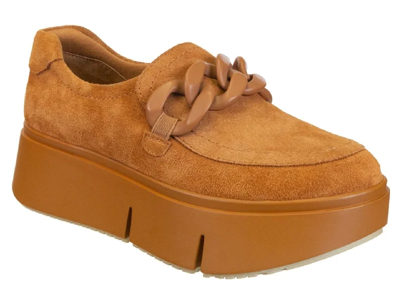 Shoes for slack dashes -Naked Feet: PRINCETON in CAMEL Platform Sneakers